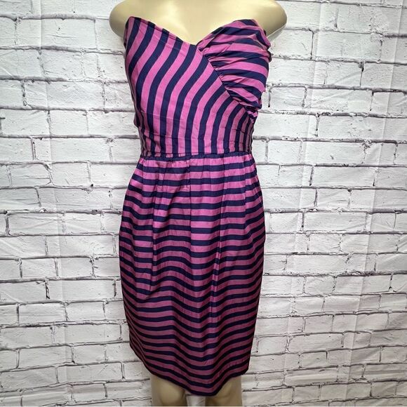 Anthropologie Corey Lynn Calter Stripe On The Fold Dress size 8 - Picture 1 of 9